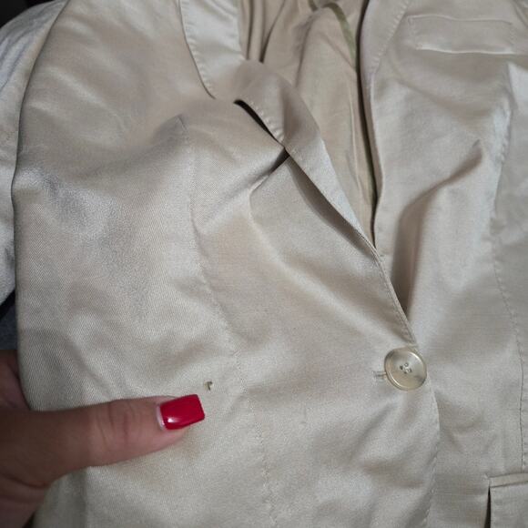 Stella Mccartney Single Button Ivory Silk Blend Blazer *Flaw* Size: 40 - Picture 9 of 10